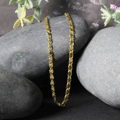 14k Yellow Gold Heart Chain