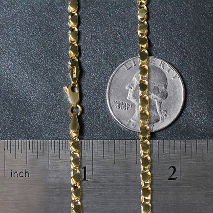 14k Yellow Gold Heart Chain