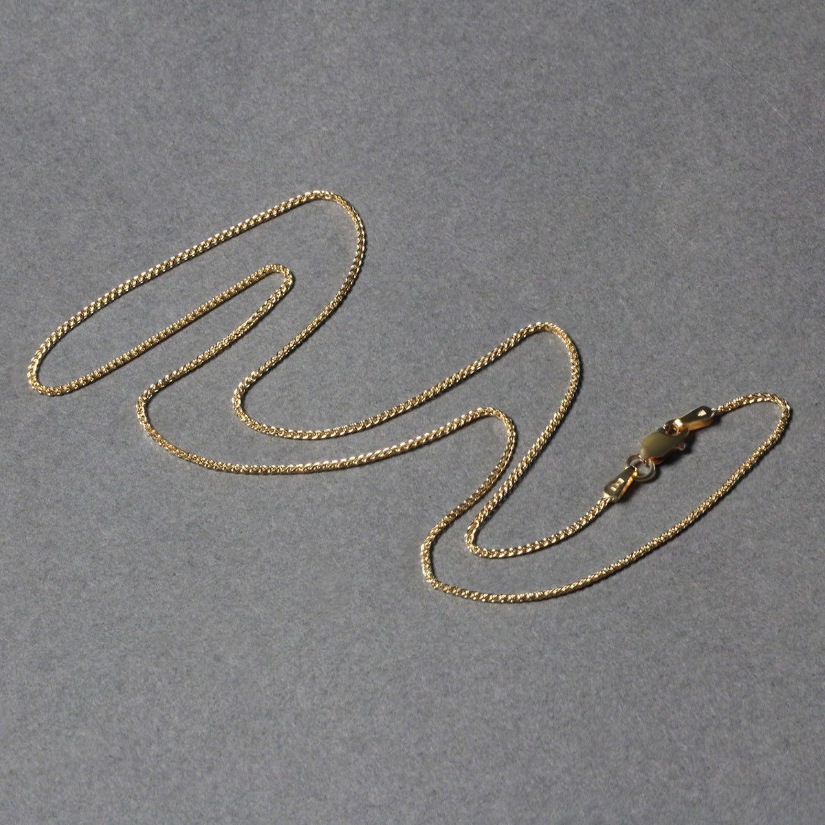 14k Rose Gold Diamond Cut Round Wheat Chain