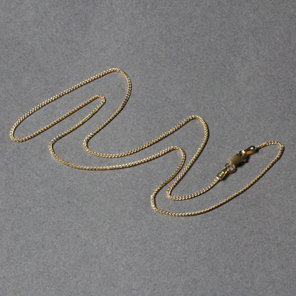 14k Rose Gold Diamond Cut Round Wheat Chain