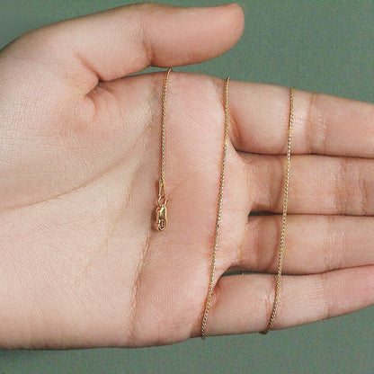 14k Rose Gold Diamond Cut Round Wheat Chain