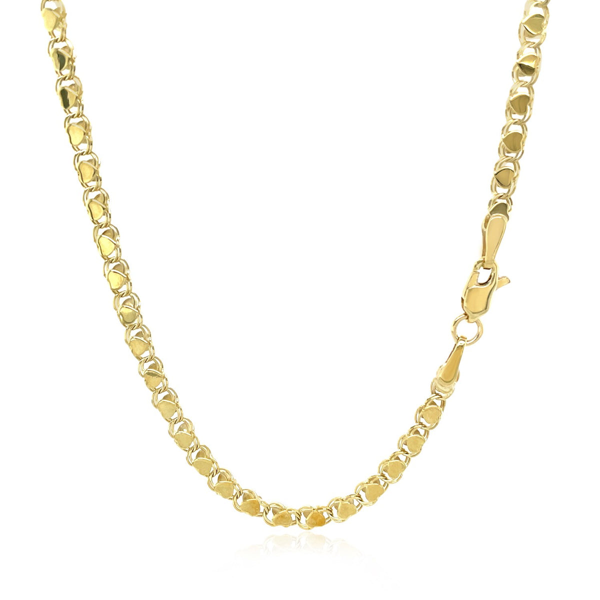 14k Yellow Gold Heart Chain