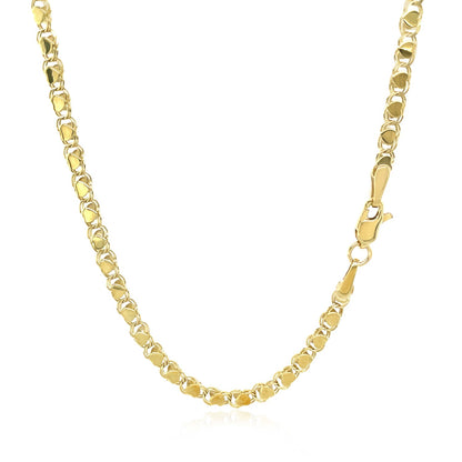14k Yellow Gold Heart Chain