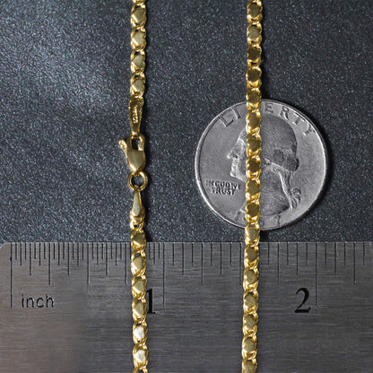 14k Yellow Gold Heart Chain