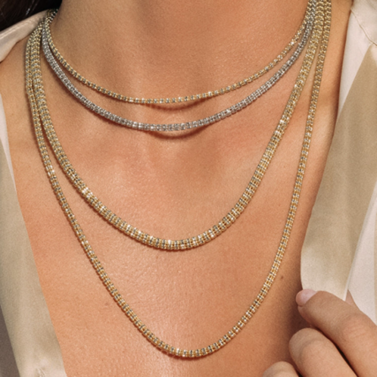 Ice Barrel Chain in 14k