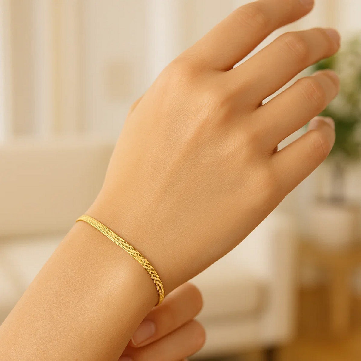 14k Super Flex Herringbone Bracelet (6.00 mm)