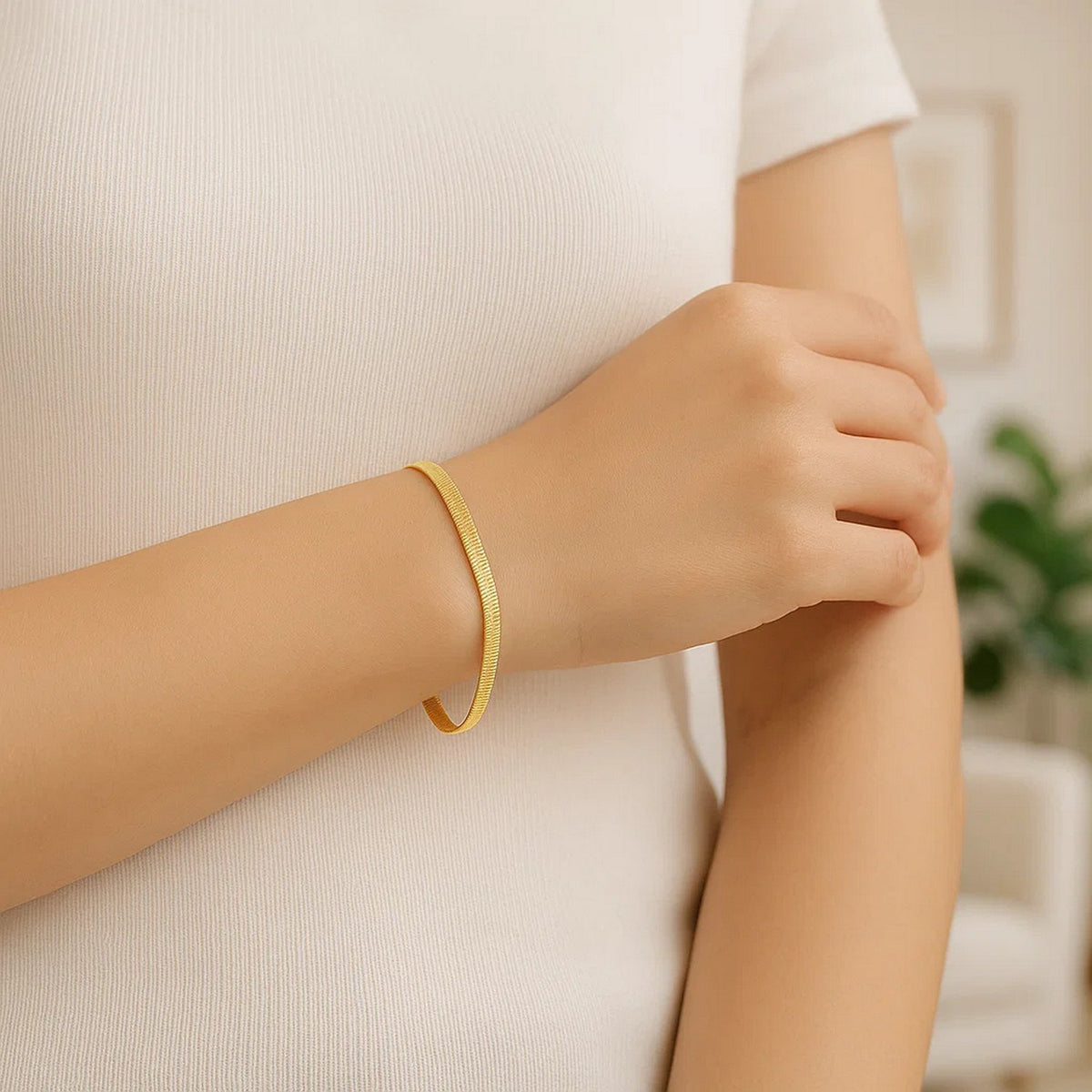 14k Super Flex Herringbone Bracelet (6.00 mm)