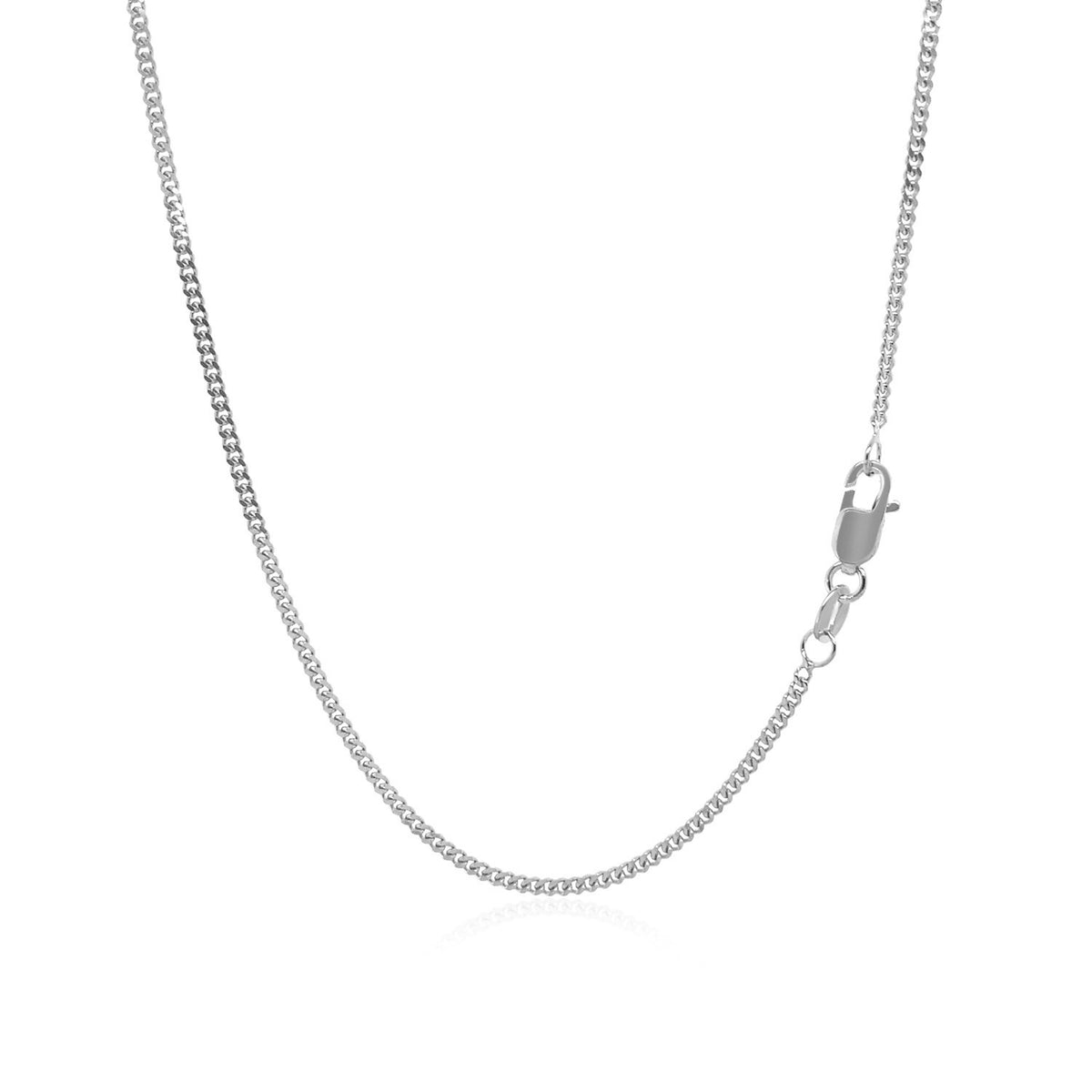 14K White Gold Gourmette Chain