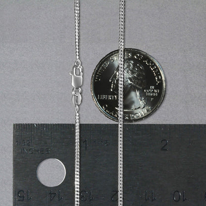 14K White Gold Gourmette Chain