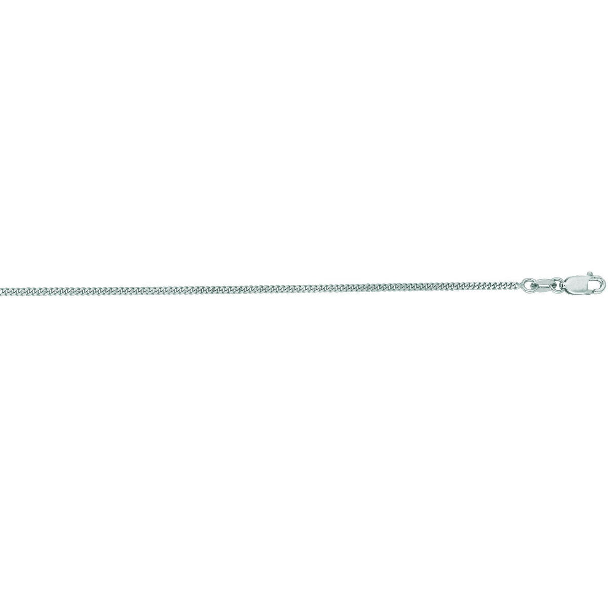 14K White Gold Gourmette Chain