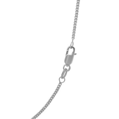 14K White Gold Gourmette Chain