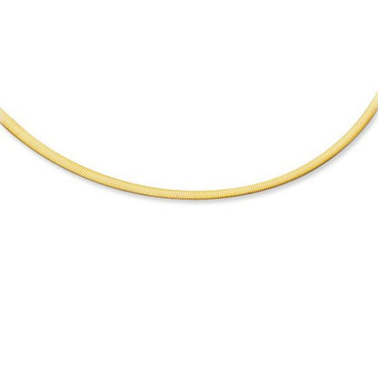 3.0 mm 14k Two Tone Gold Reversible Omega Necklace