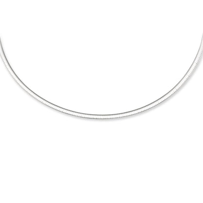 3.0 mm 14k Two Tone Gold Reversible Omega Necklace
