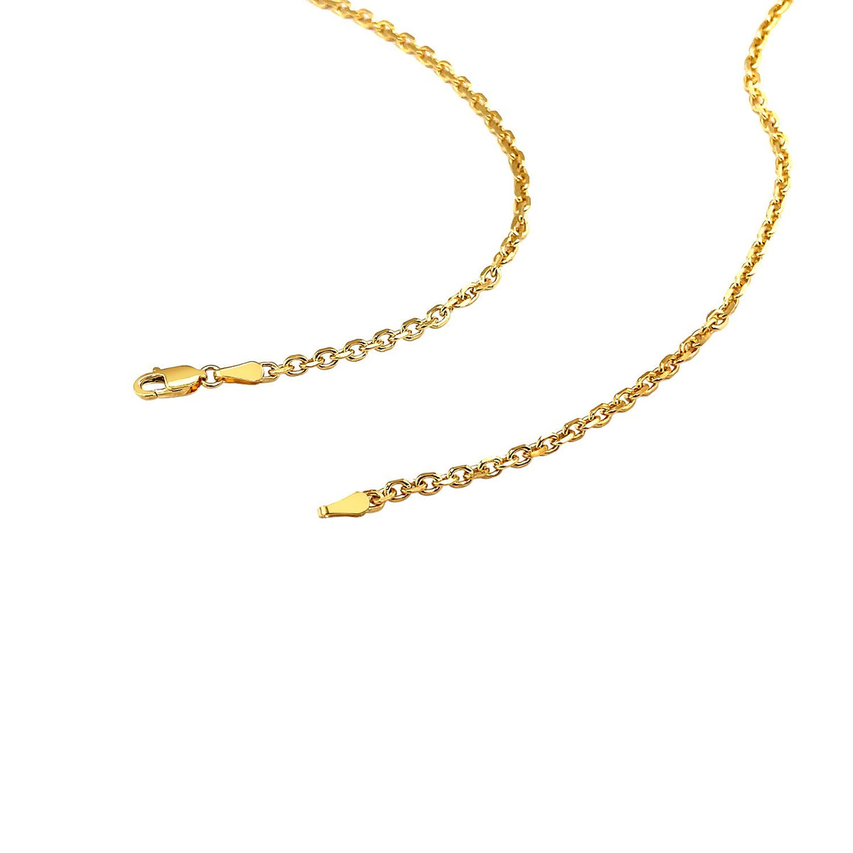 18k Diamond Cut Cable Link Chain
