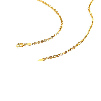 18k Diamond Cut Cable Link Chain