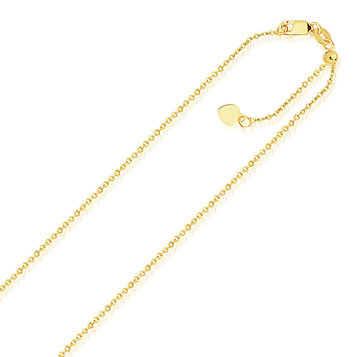 14k Singapore Style Adjustable Chain (1.40 mm)
