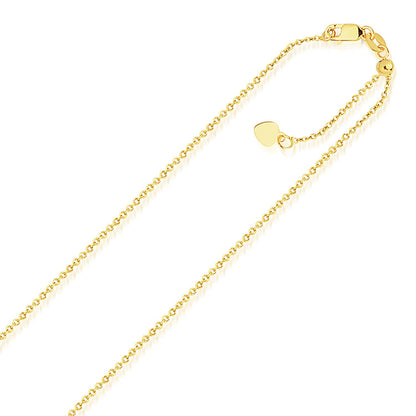 14k Singapore Style Adjustable Chain (1.40 mm)