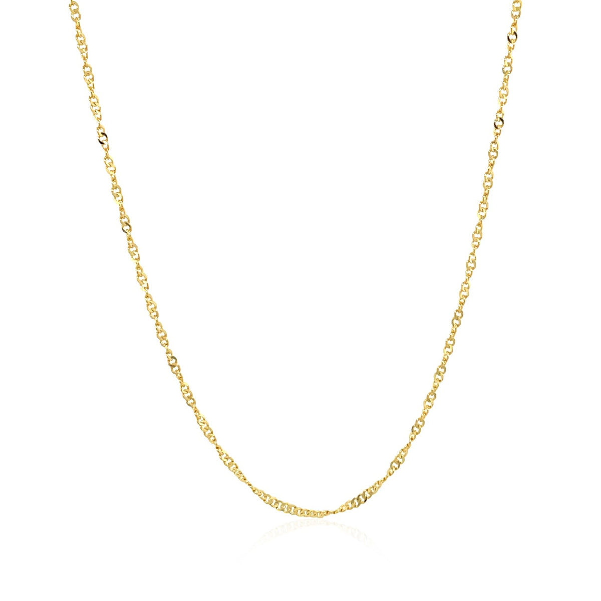 14k Singapore Style Adjustable Chain (1.40 mm)