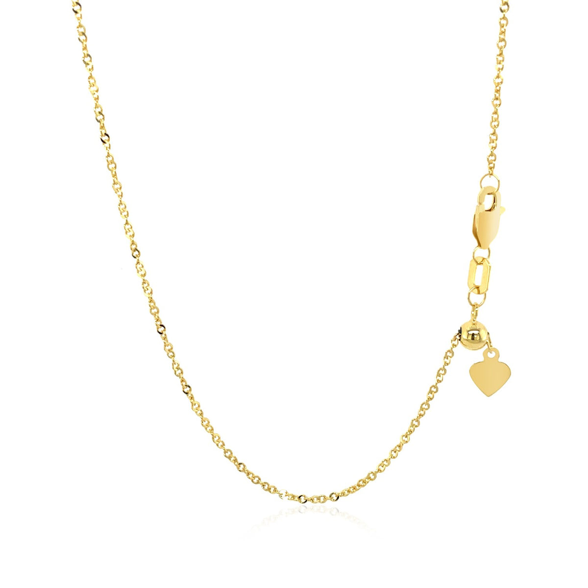14k Singapore Style Adjustable Chain (1.40 mm)