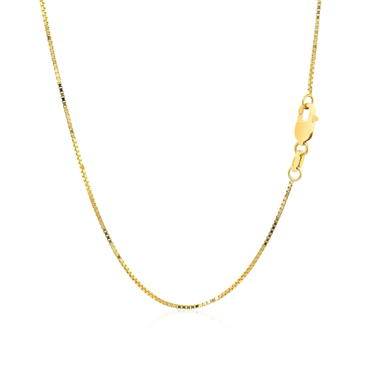 18k Yellow Gold Box Chain 0.8mm (0.78 mm)