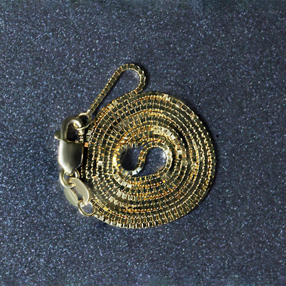 18k Yellow Gold Box Chain 0.8mm (0.78 mm)