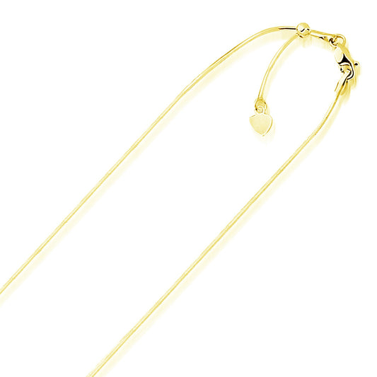 14k Adjustable Snake Chain (0.80 mm)