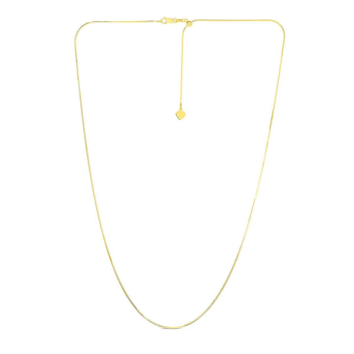 14k Adjustable Snake Chain (0.80 mm)