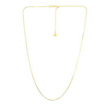 14k Adjustable Snake Chain (0.80 mm)