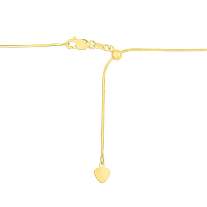 14k Adjustable Snake Chain (0.80 mm)