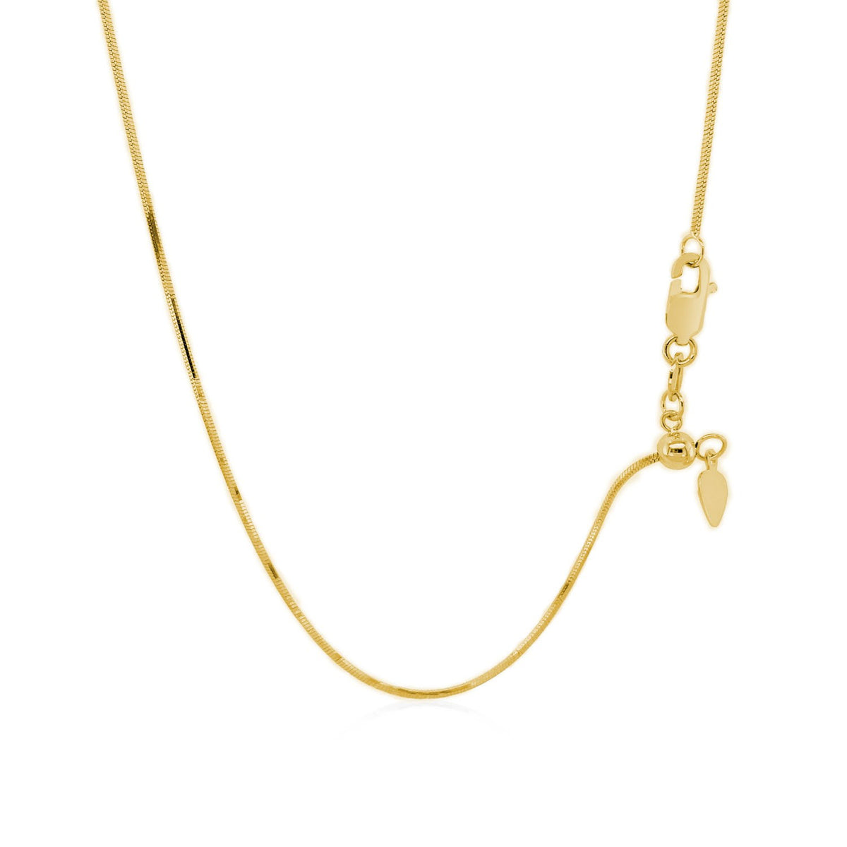 14k Adjustable Snake Chain (0.80 mm)