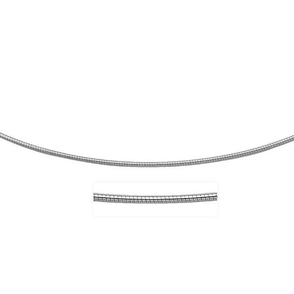 14k Necklace in a Round Omega Chain Style