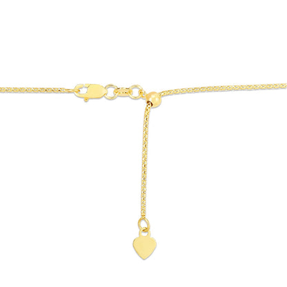 14k Rose Gold Adjustable Popcorn Chain