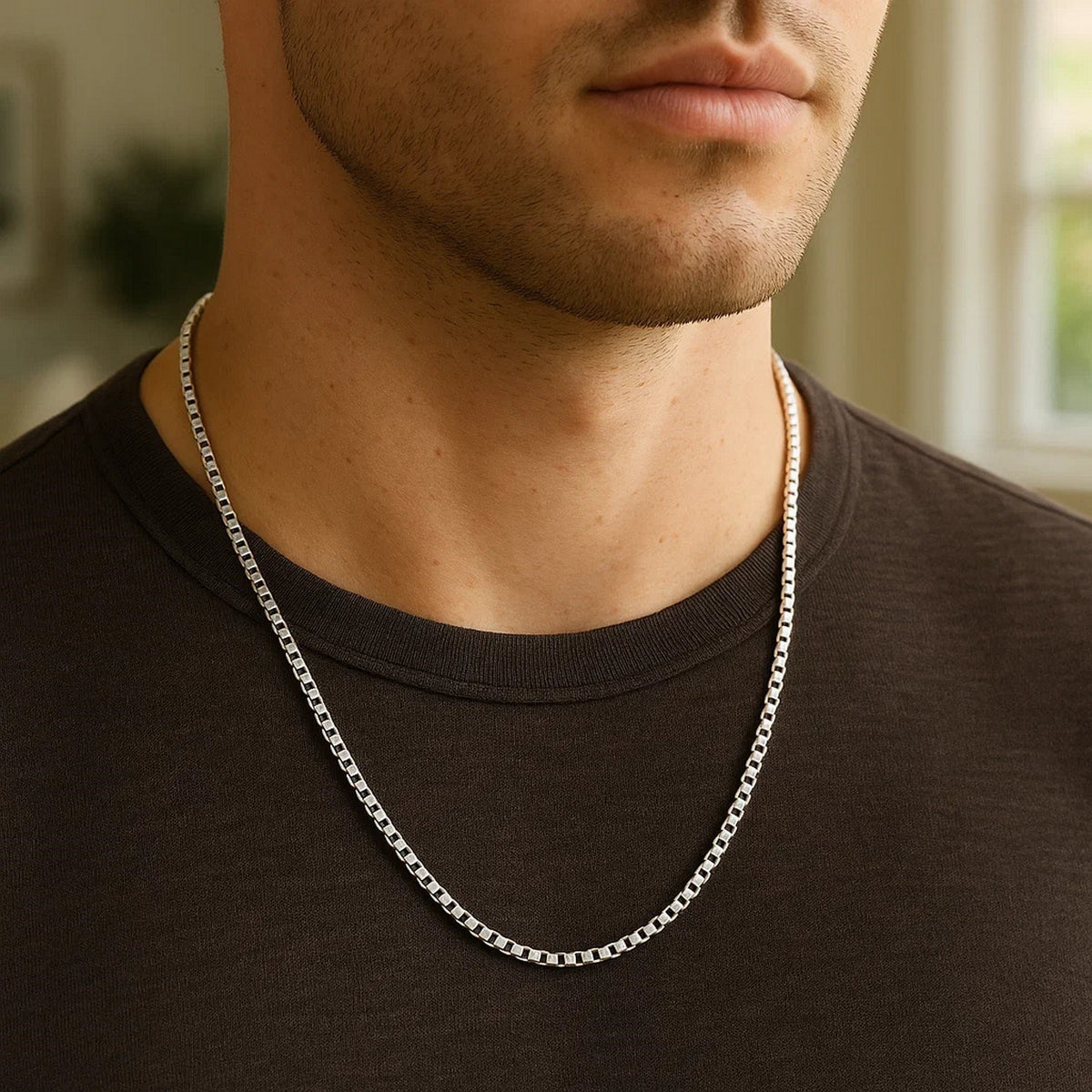 14k Round Box Chain