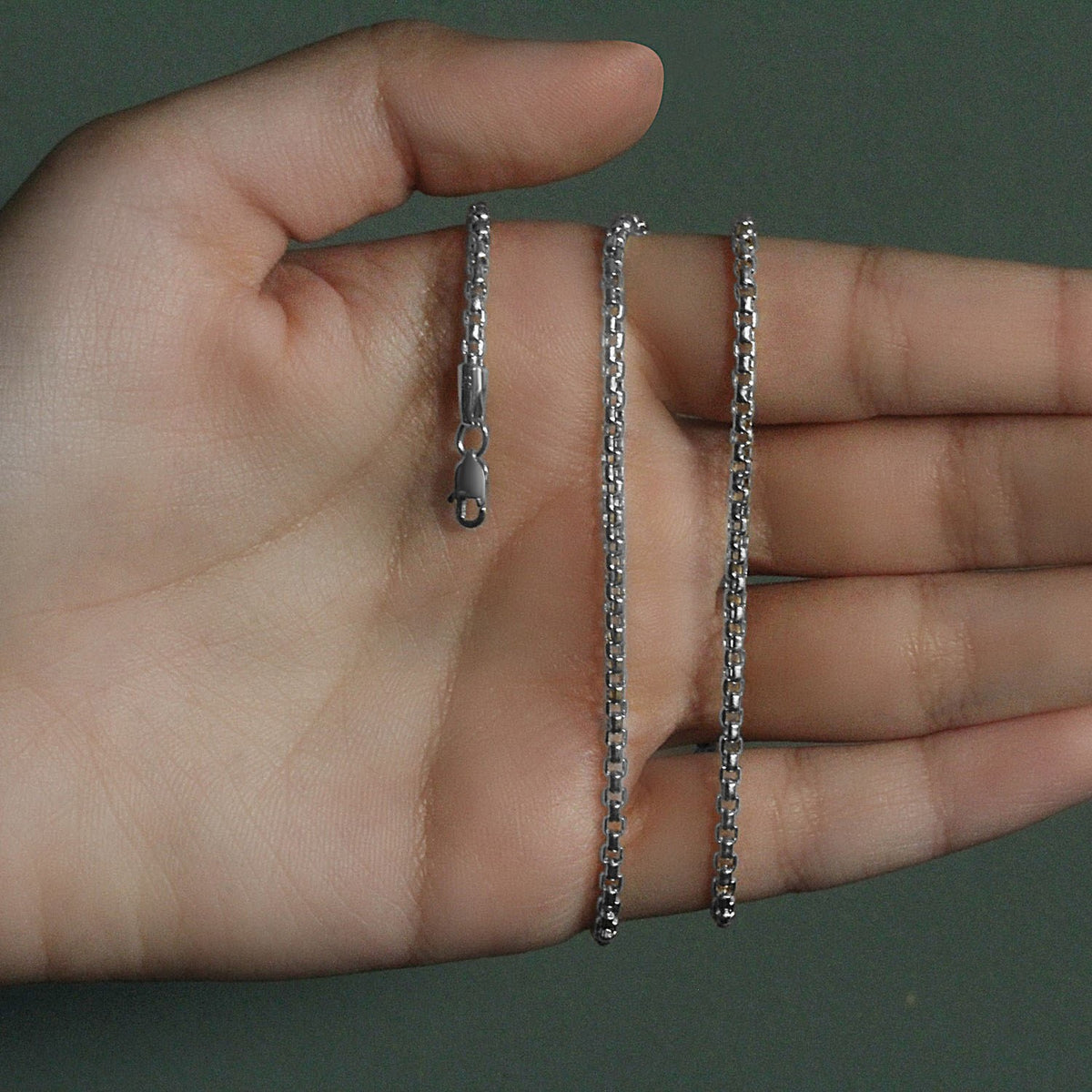 14k Round Box Chain