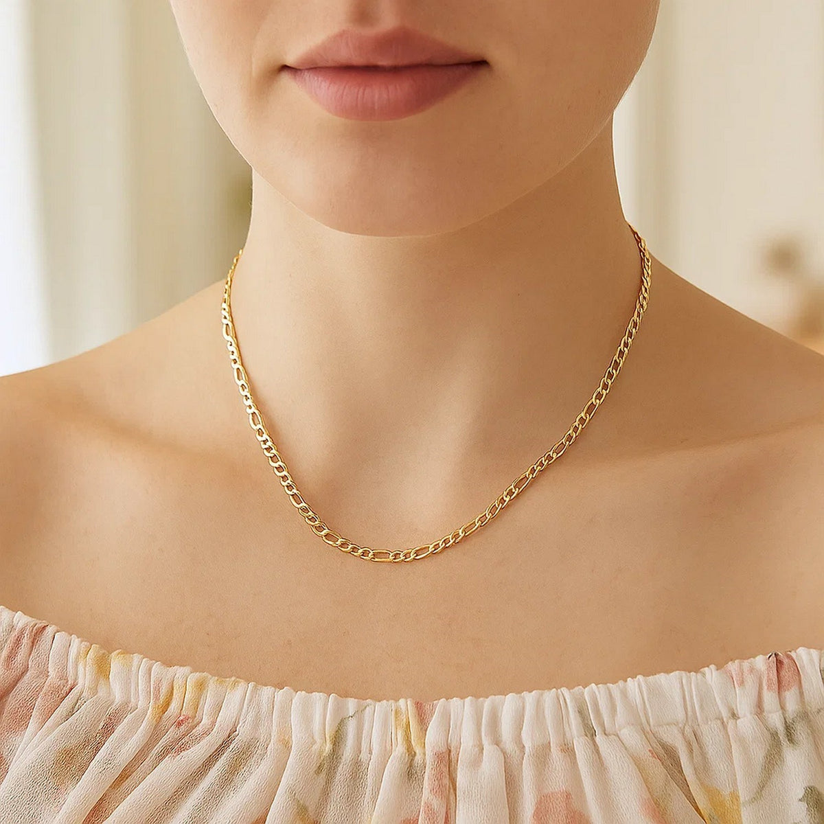 14k Solid Figaro Chain