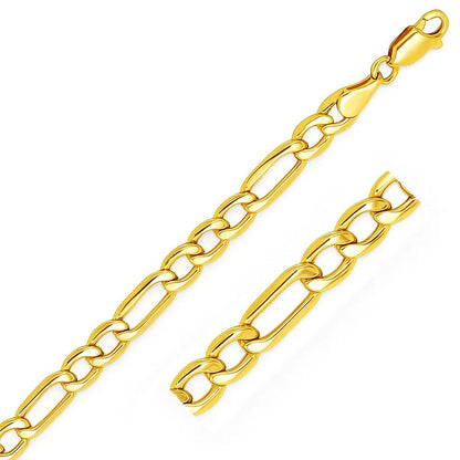 14k Yellow Gold Lite Figaro Bracelet (4.70 mm)