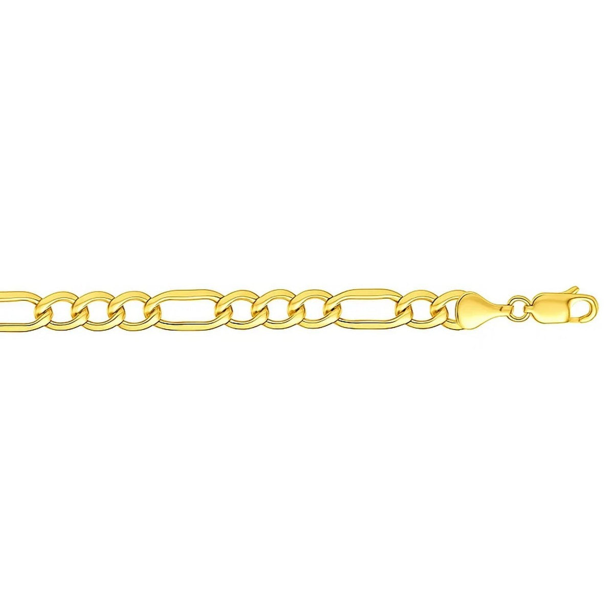 14k Yellow Gold Lite Figaro Bracelet (4.70 mm)