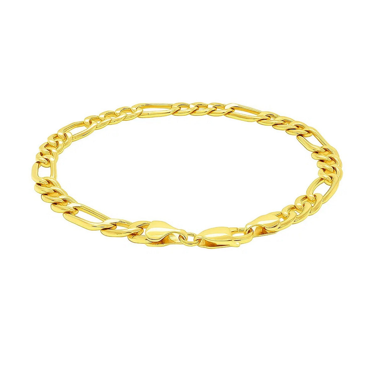14k Yellow Gold Lite Figaro Bracelet (4.70 mm)