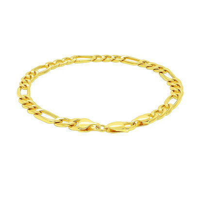 14k Yellow Gold Lite Figaro Bracelet (4.70 mm)