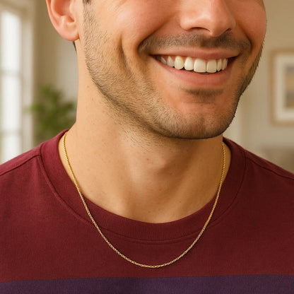 14k Yellow Gold Solid Rope Chain