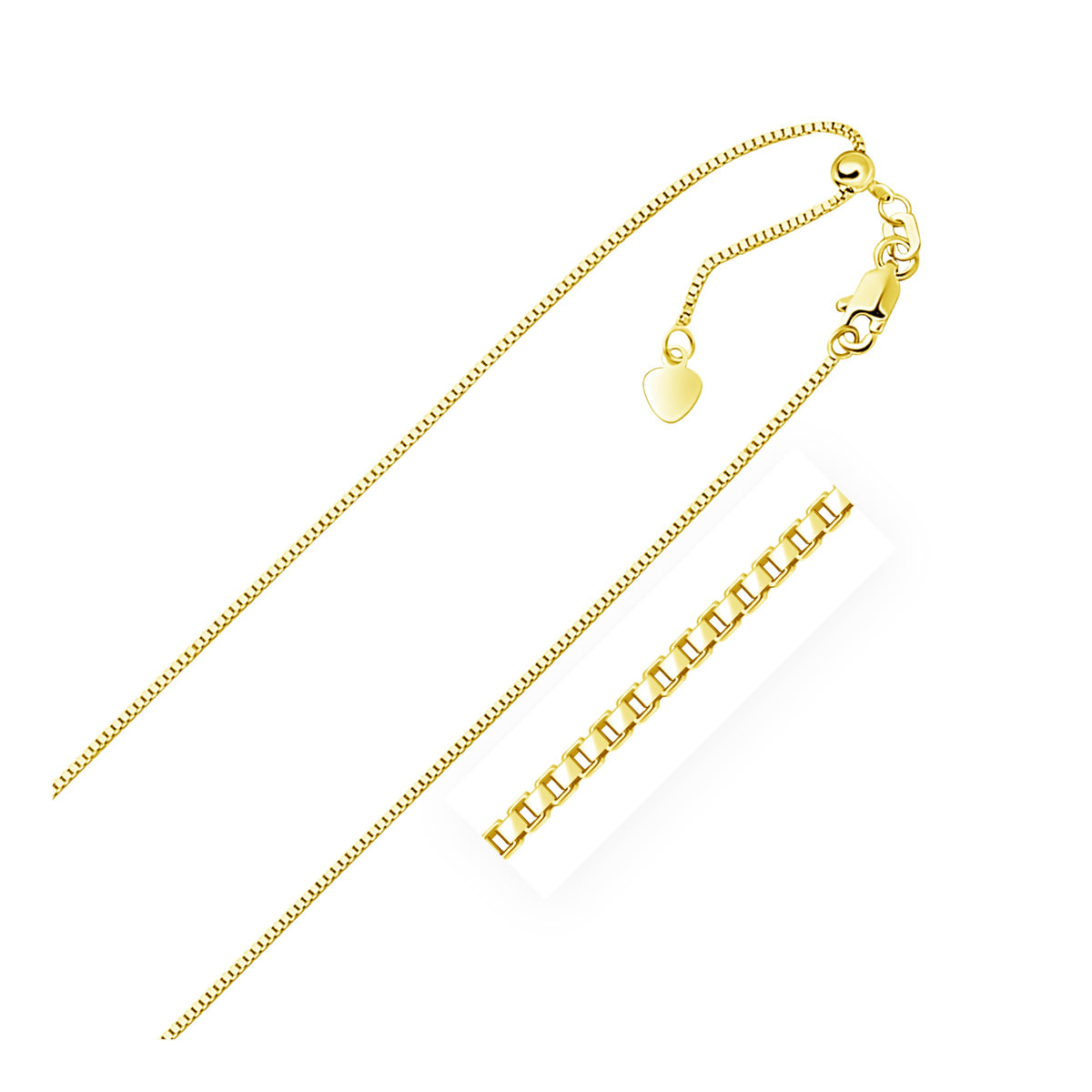 14k Adjustable Box Chain