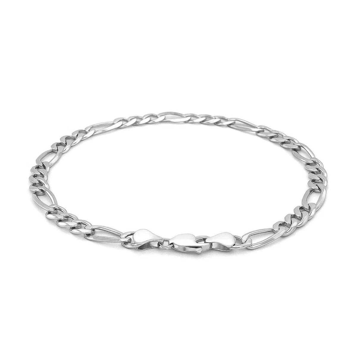 14k Solid Figaro Bracelet (3.00 mm)