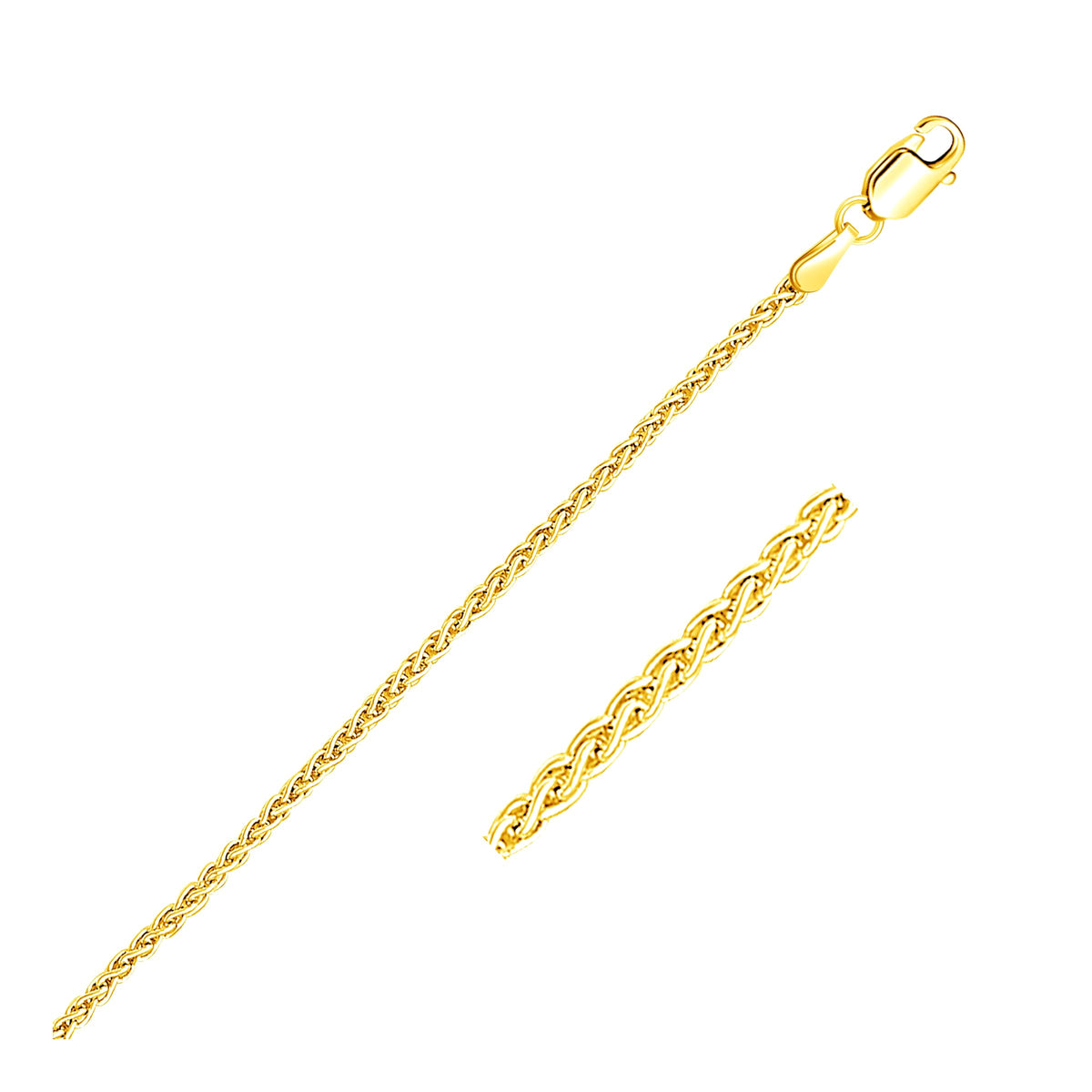 14k Round Wheat Chain