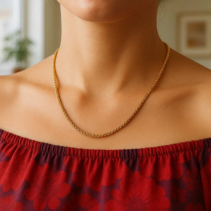 14k Round Wheat Chain