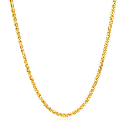 14k Round Wheat Chain