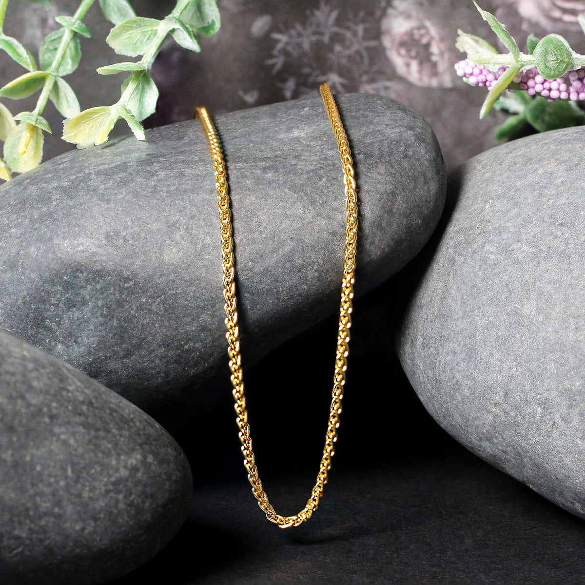 14k Round Wheat Chain