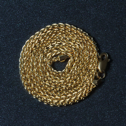 14k Round Wheat Chain