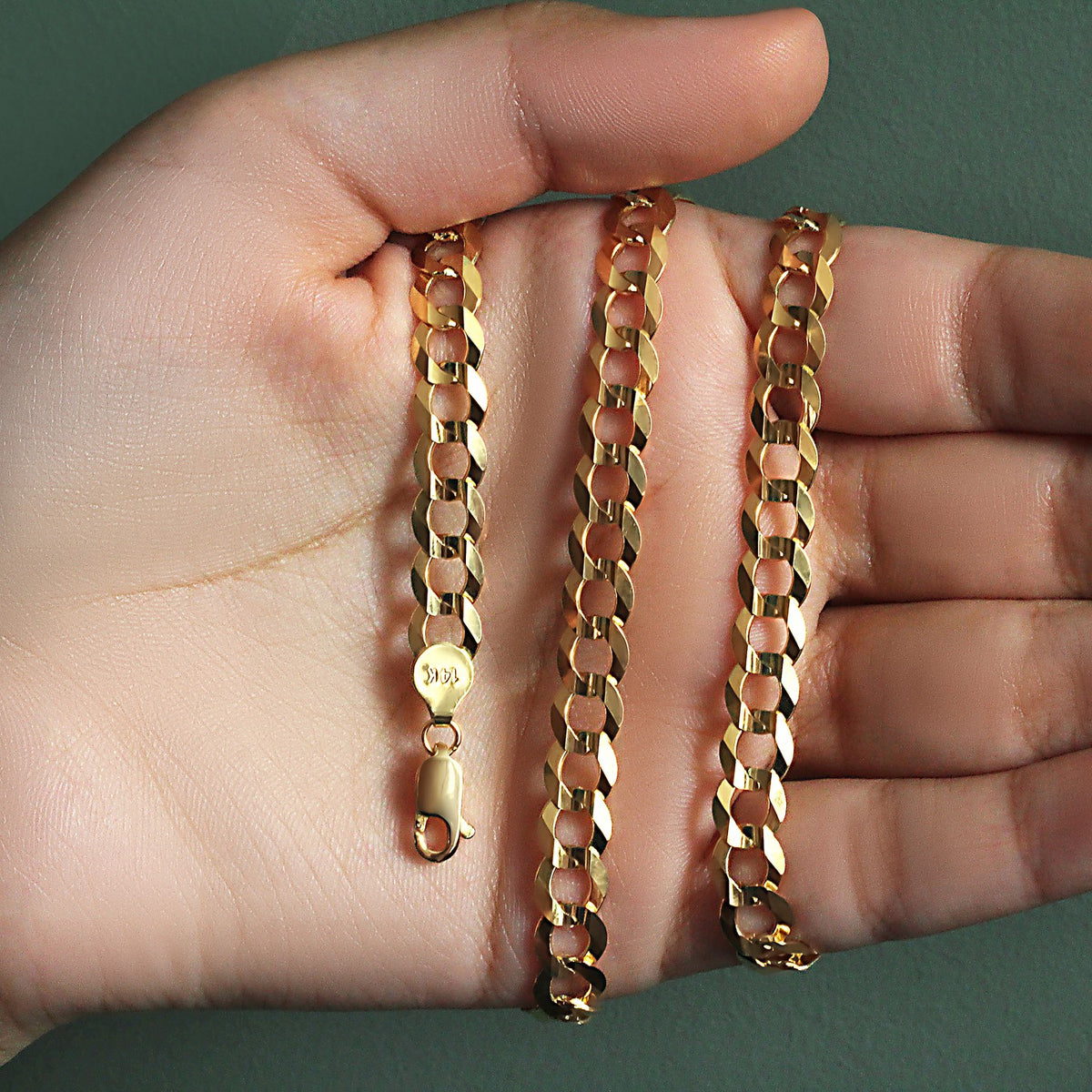 14k Solid Curb Chain