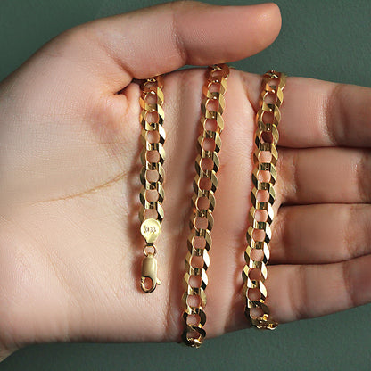 14k Solid Curb Chain