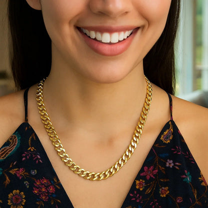 14k Solid Curb Chain